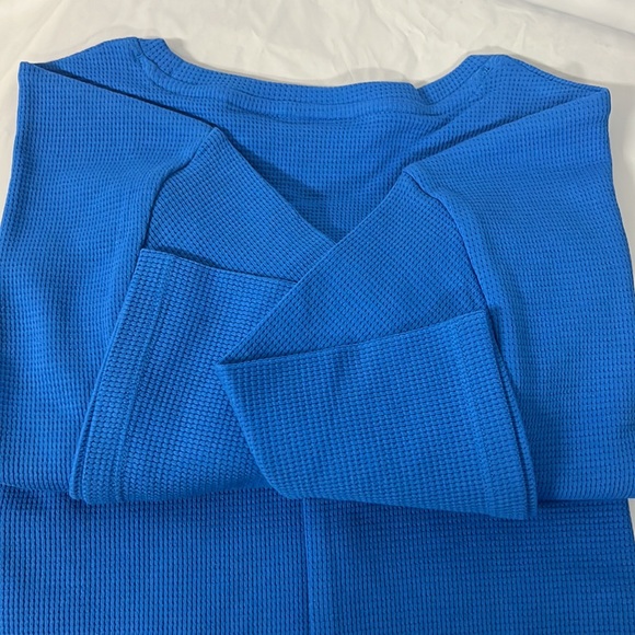 NWT - BOSS Men's Waffle T-shirt with Embroidered Logo, Bright Blue - Size XXL - Picture 7 of 11